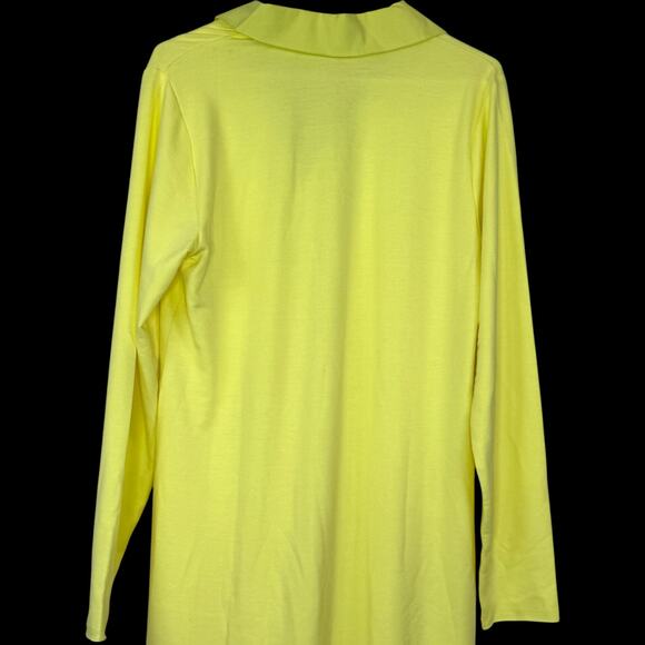 Candace Cameron Bure Collared Y-Neck Shirt Dress Sunny Lime Small NWOT Midi - Picture 4 of 11